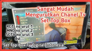 Cara mengurutkan Chanel tv set top box dengan mudah