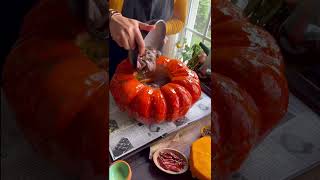 Savory Stuffed Pumpkin قرع محشي رز ولحم وخضار