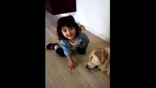 DUE SORELLE. Kids and Pets. #goldenretriever #dogs #bestfriend  #cani #kidsandpets #lovedog