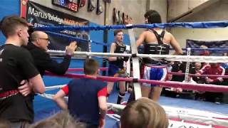 Tins  Muay Thai fight  Against Jamie alliance Gym majestic  sandee novice open 2019