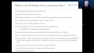 What is the CDLI? Cliffwater Direct Lending Index 3Q2022