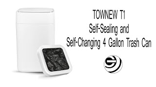 TOWNEW T1 Self-Sealing and Self-Changing 4 Gallon Trash Can | Gadget Gets