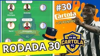 DICAS CARTOLA FC 2024|TIME ESBOÇO RODADA #30|TIME PRINCIPAL!