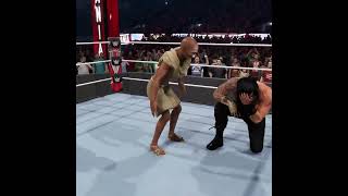 roman range Vs mahatma Gandhi wwe fight