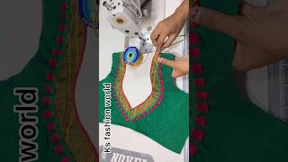 Paithani sari blause design cutting and stitching #Shorts #shorts#shortsviral #shortsvideo #blouse