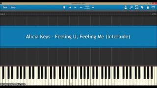 Alicia Keys - Feelin' U, Feelin' Me (Interlude) [Synthesia {Tutorial}]