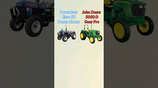 Powertrac Euro 47 Power house vs John Deere 5050d gear pro short comparison #tractor #trending