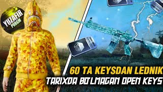 60 TA CLASSIC KEYSDAN LEDNIK TUSHDI😱😱😱/TARIXDA BO'LMAGAN OPEN KEYS🥶🥶🥶/YUZAFIR PUBGM