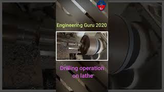 Drilling operation on lathe machine #short #shorts