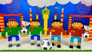 Строим из Lego Duplo, Lego Duplo football,  the figure of a football player - Лего Дупло футбол