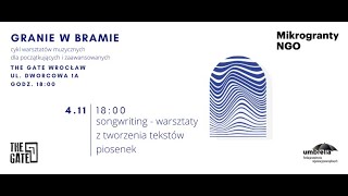 Granie w Bramie 2021 // Warsztaty pisania tekstów piosenek i koncert Filip Miguła Piano