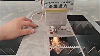 Fiber laser cutting machine cuts stainless steel