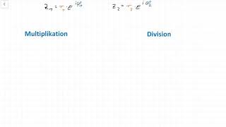 Multiplikation und Division von komplexen Zahlen in der Exponentialform