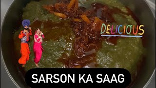 Sarson ka Saag… Simple Recipe that tastes great #deliciousfood #indianfoodrecipe #sarsonkasaag