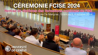 Cérémonie 2024 de remise des diplômes de formation continue de l’ISE et conférence M. Daniel Dubas