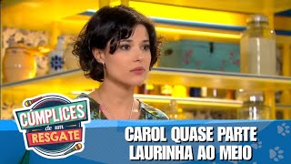 Montagem: Carol quase parte Laurinha no meio | Chiquititas e Cúmplices