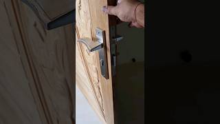 दरवाजे में lock लगाने का तरीका mortise lock lagane ka tarika || woodworking || #frontdoor #door