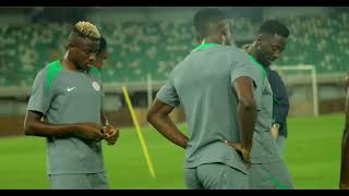 NIGERIA VS BENIN: OSIMHEN, LOOKMAN TRAIN AS EGUAVOEN LEADS FINAL TRAINING SESSION FOR ROHR SHOWDOWN