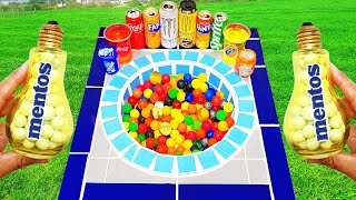 Pool Experiment: Pepsi Cola of Fanta vs Mini Balls vs Popular Sodas 7up Sprite, Coca Cola And Mentos