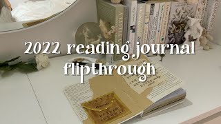 2022 reading journal flipthrough