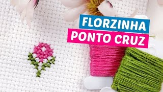 🌷Florzinha delicada em ponto cruz (MUITO FÁCIL) - Wagner Reis