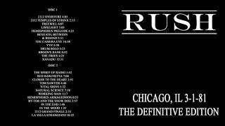 RUSH - Chicago, IL 3-1-81 The Definitive Edition - 1981/03/01 - Moving Pictures Tour (HQ)