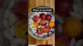 How to peel a peach