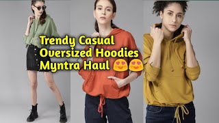 Oversized Hoodies For Women | Myntra Haul | Shorts