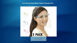 Face Shield Guard Mask Safety Protection With Glasses -2 Pack