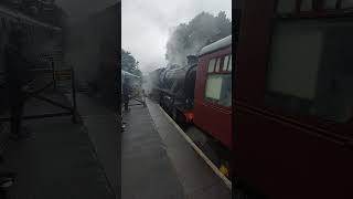 No 13268 built in 1934 leaving Bridgenorth Seven Valley Railway steam gala in the rain. 2024