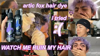 dyeing my hair lavender FAIL (Artic Fox - Girls Night/Periwinkle)