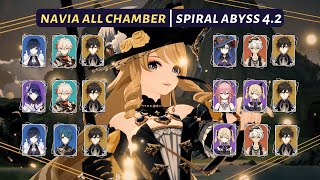 [Genshin Impact] | Navia Multi Variant - Spiral Abyss 4.2 | All Chamber - Floor 12 (9★)