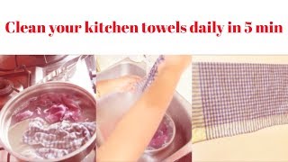 How to clean Kitchen Towels daily, which are oily, greasy and dirty | SreyaandRayan