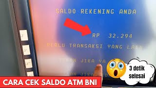 Cara Cek Saldo di ATM BNI yang Benar