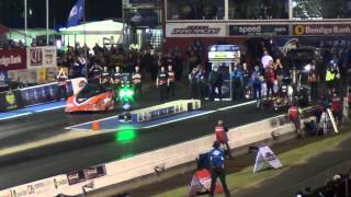 Fuchs Winternationals 2013 Willowbank Raceway Top Alcohol J.Cannuli vs J.Sting