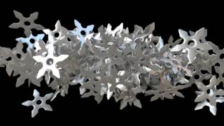 Ninja Stars - Modo 3D Undulating Particle Vortex Test