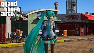 GTA - PLAYING As Hatsune Miku |GTA 5 MODS