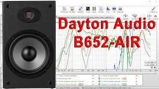 Dayton Audio B652-AIR 6-1/2" 2-Way Bookshelf Speakers with Audio Samples and Measurements, Review.