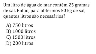 QUESTÃO DE MATEMÁTICA PRA CONCURSOS COM REGRA DE TRÊS- MATEMÁTICA BÁSICA PRA CONCURSOS