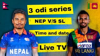 Nepal vs Sri Lanka 3 ODI series time date playing squad 2024