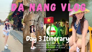 Da Nang Vlog 2023: Day 3| Vietnam Vlog | Marble Mountain | Cocounut Basket Boat | Hoi-An Old Town