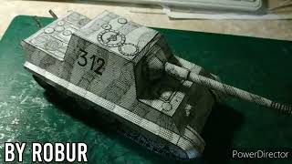 Building 🇩🇪Jadgtiger🇩🇪 (German Tank Destroyer) #papercraft #ww2 #history #satisfyingvideo