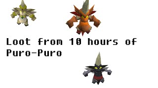 OSRS: Loot from 10 hours of Puro Puro