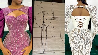 How To Measure and Cut a Corset With Detailed Yoke. Easy Method