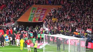 2022/23 Carabao Cup Final: Manchester United 2-0 Newcastle United - Martinez & Casemiro celebrate