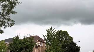 Tornadic Supercell Thunderstorm approaching Mississauga, Ontario