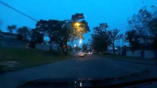 A caminho do trabalho de noite(SJ7000 sports Cam)