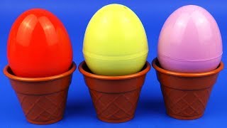 Ice Cream Cups color Surprise egg toys Kinder