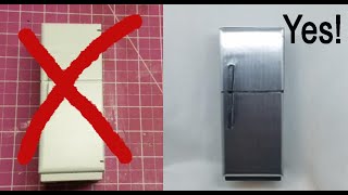 DIY Dollhouse Makeover (1:12 Scale) Fridge Do-Over | Naomi House Part 13