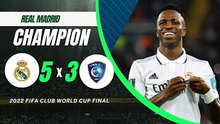 Real Madrid beat Al-Hilal to win the 2022 Club World Cup, its eighth